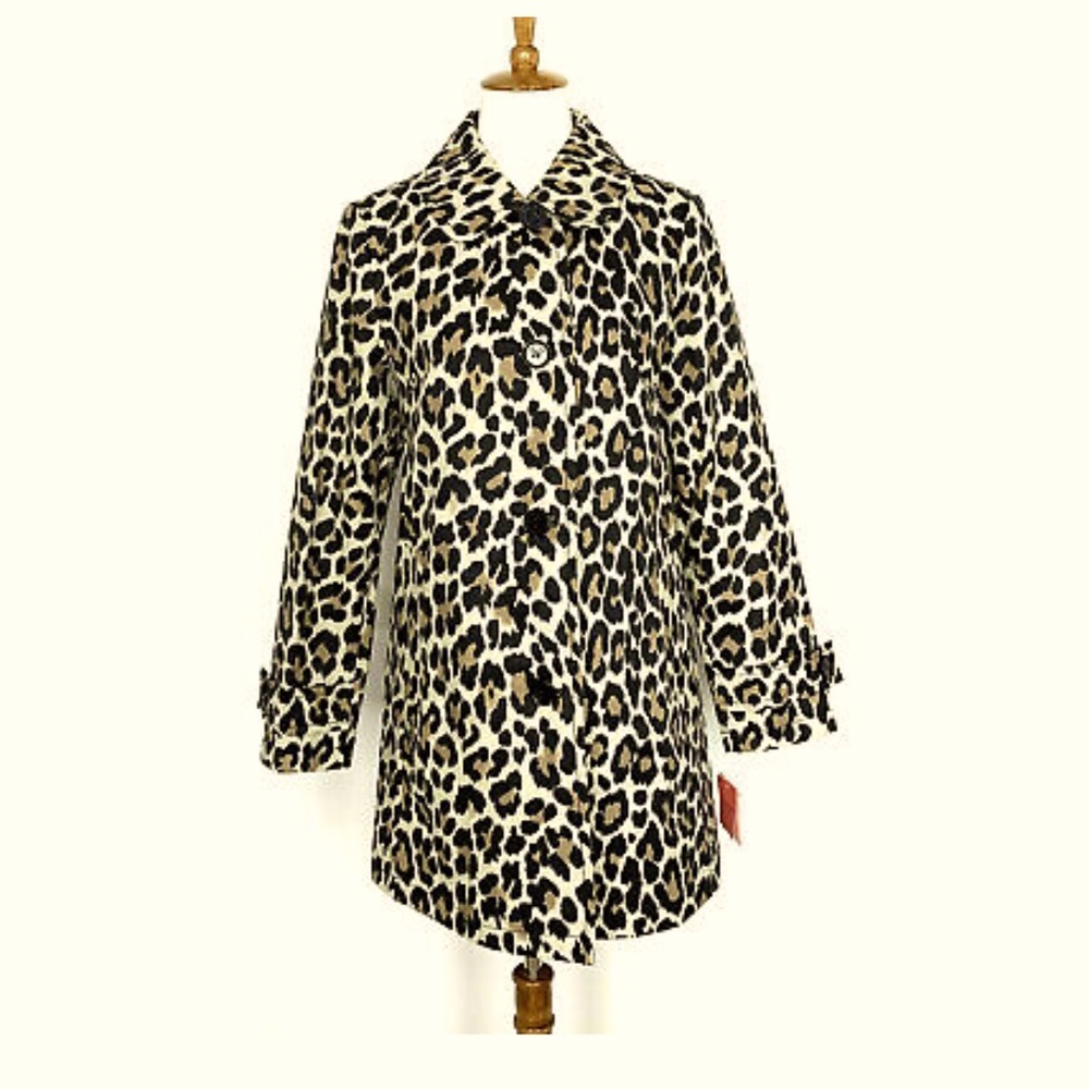 Kate Spade Leopard Print Trench Jacket - Size 2